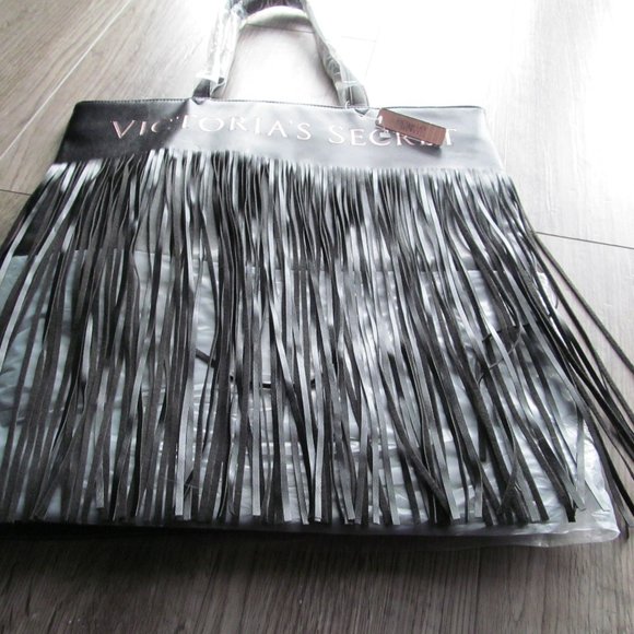 Victoria's Secret Large Tote Bag with Fringe - Picture 1 of 4